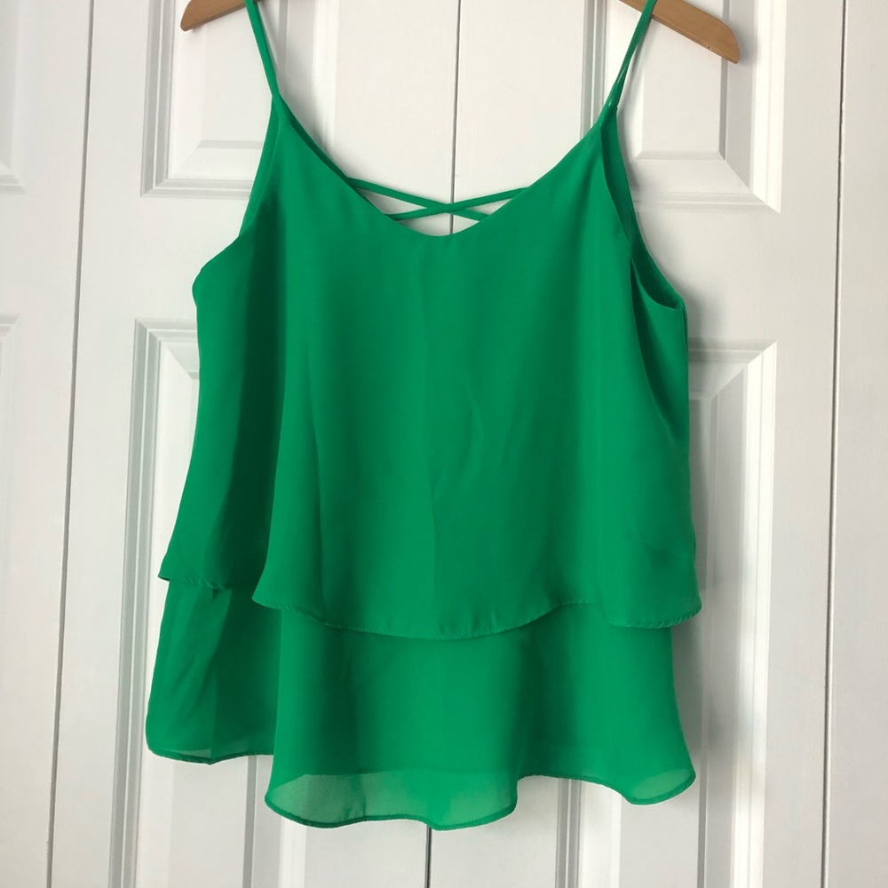 Green flowy tank
